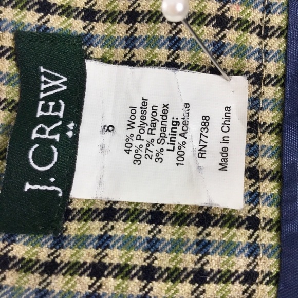 J. Crew Factory Wool-blend Classic Y2K Houndstooth Mini Skirt Size 6 - Picture 4 of 4